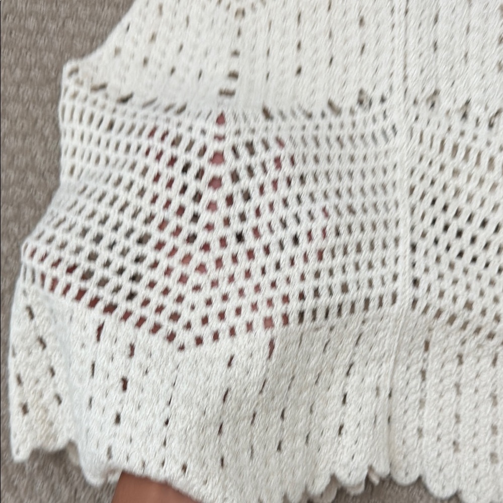 Cherry Crochet White Top - Picture 6 of 9